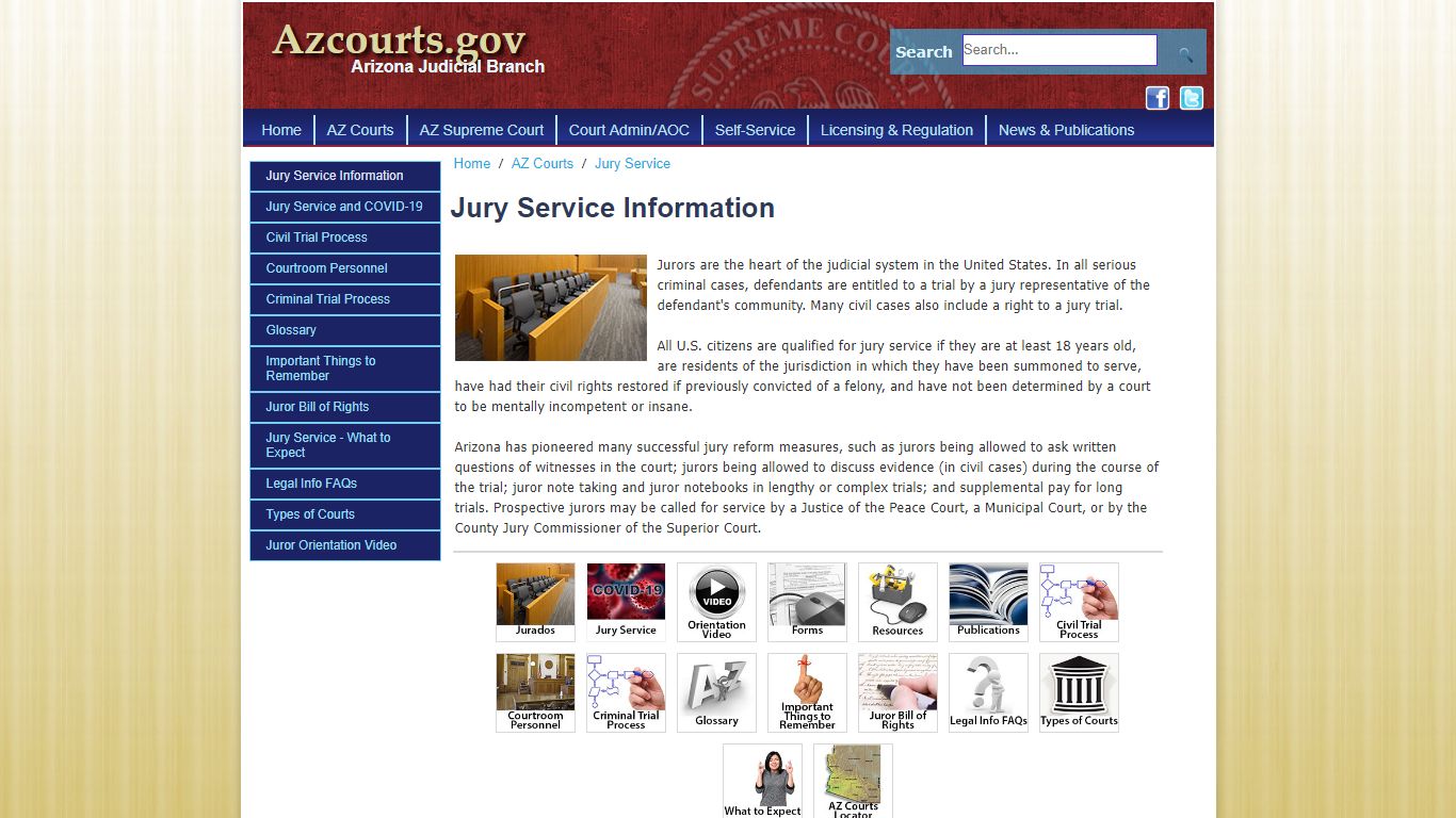 Jury Service > Jury Service Information - azcourts.gov